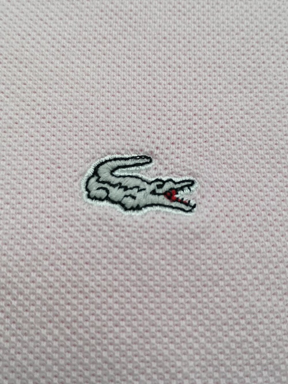 Lacoste Polo Shirt Mens 7 (XL) Light Pink Pique Cotton Classic Preppy Golf Casua - Picture 6 of 8